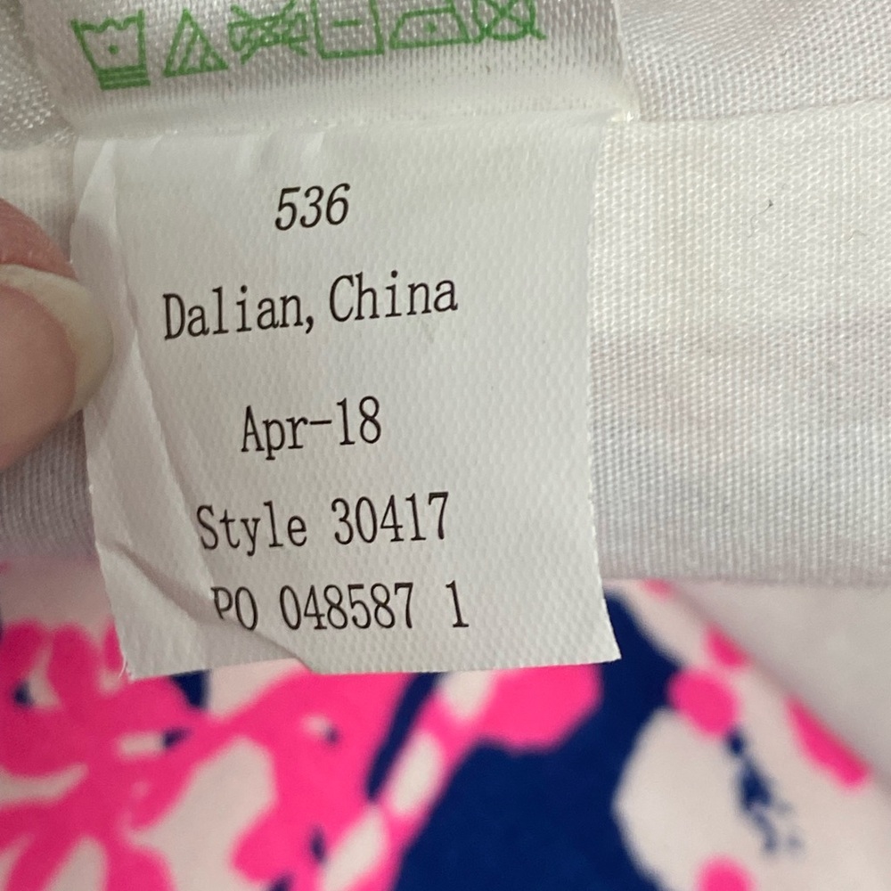Lilly Pulitzer Dress Fiesta Nauti Navy Pink Beyond the‎ Sea Coral Size 4 - Picture 14 of 15